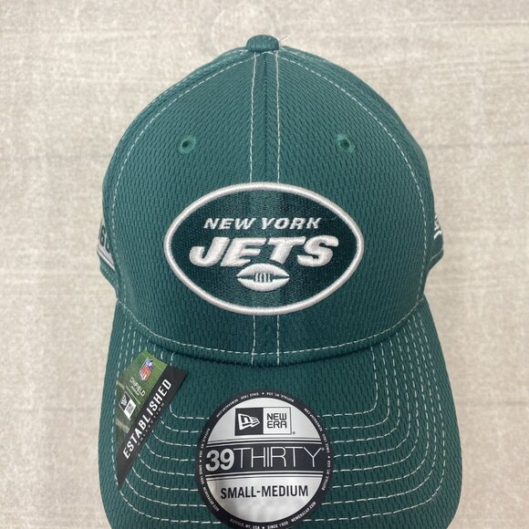 New York Jets Cap New Era NFL 100 Fitted S/M Hat Embroidered Logo Football - Picture 13 of 16